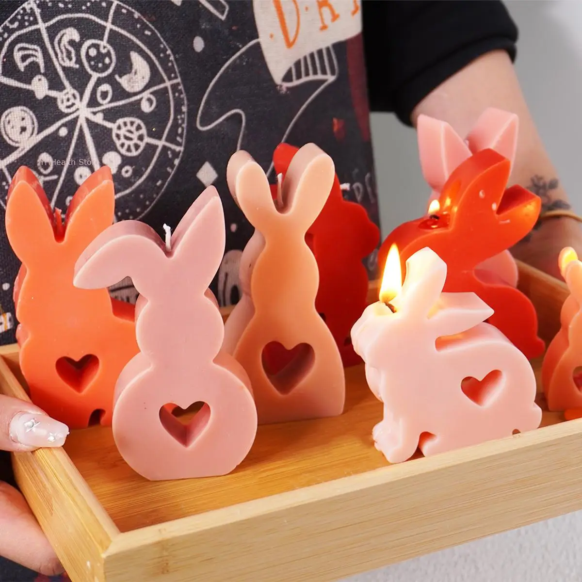 Фотообои 3D с изображением Милого Животного пасхальные креативные полые сердца