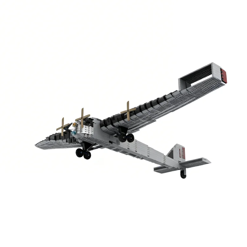 Фото 3713 деталей MOC: Модель самолета Junkers G38, конструктор, архитектурная игрушка, рождественский подарок, креативный набор для сборки своими руками, подарок на день рождения для детей №1