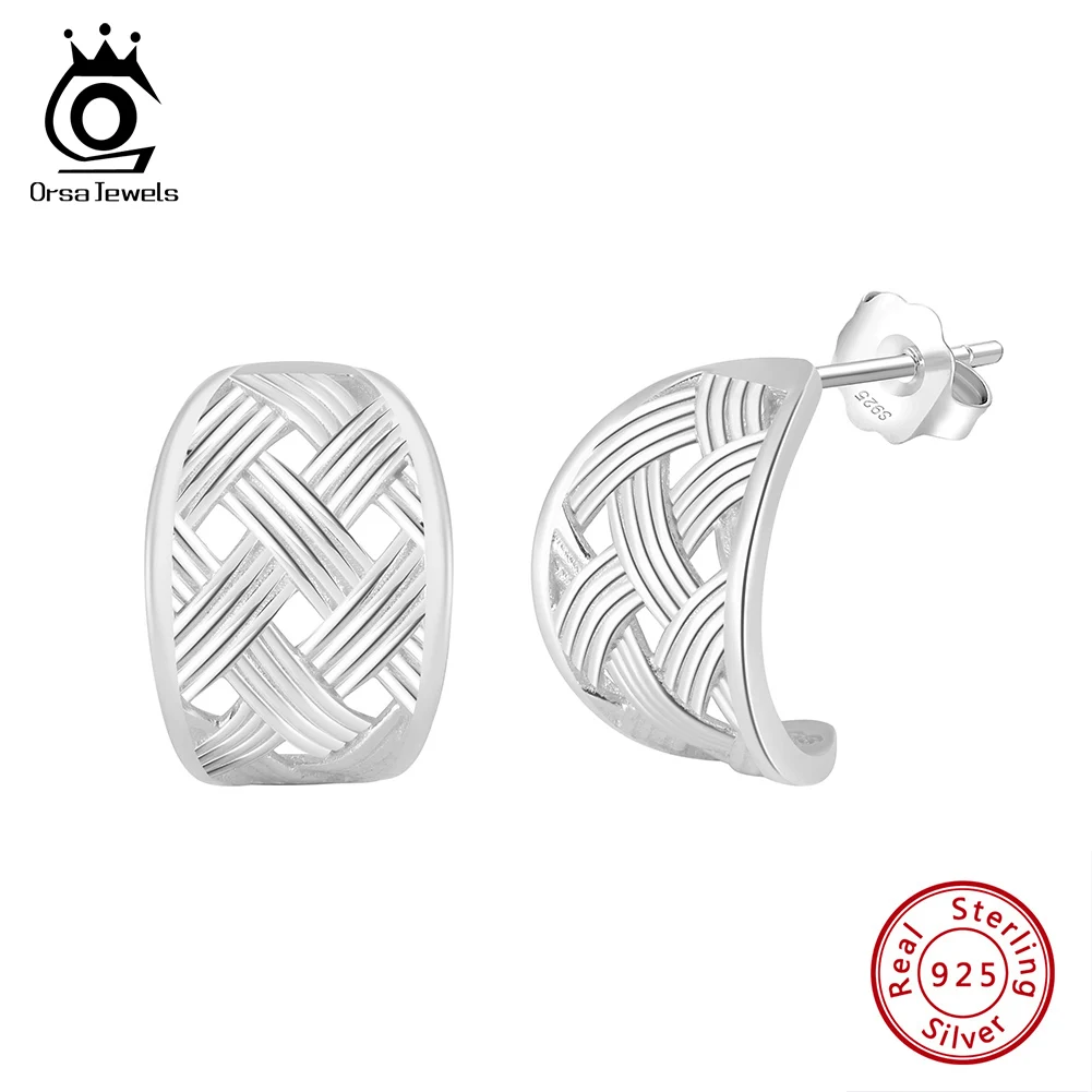 ORSA JEWELS креативный дизайн стерлингового серебра 925 пробы с полой текстурой