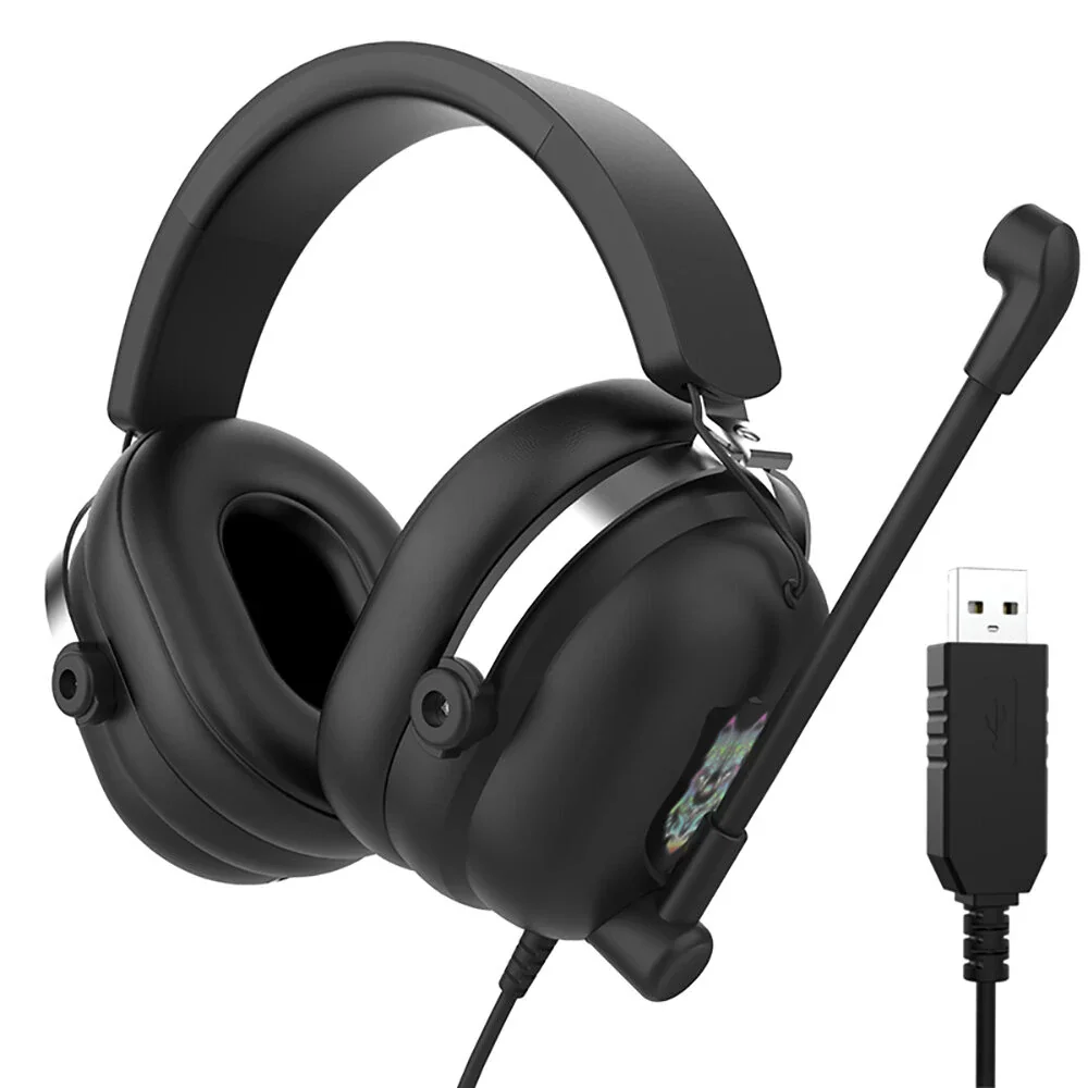 Gaming Headset 7.1 Surround Sound 50mm Unit RGB Light Audio Sharing Tec for PC Laptop enlarge