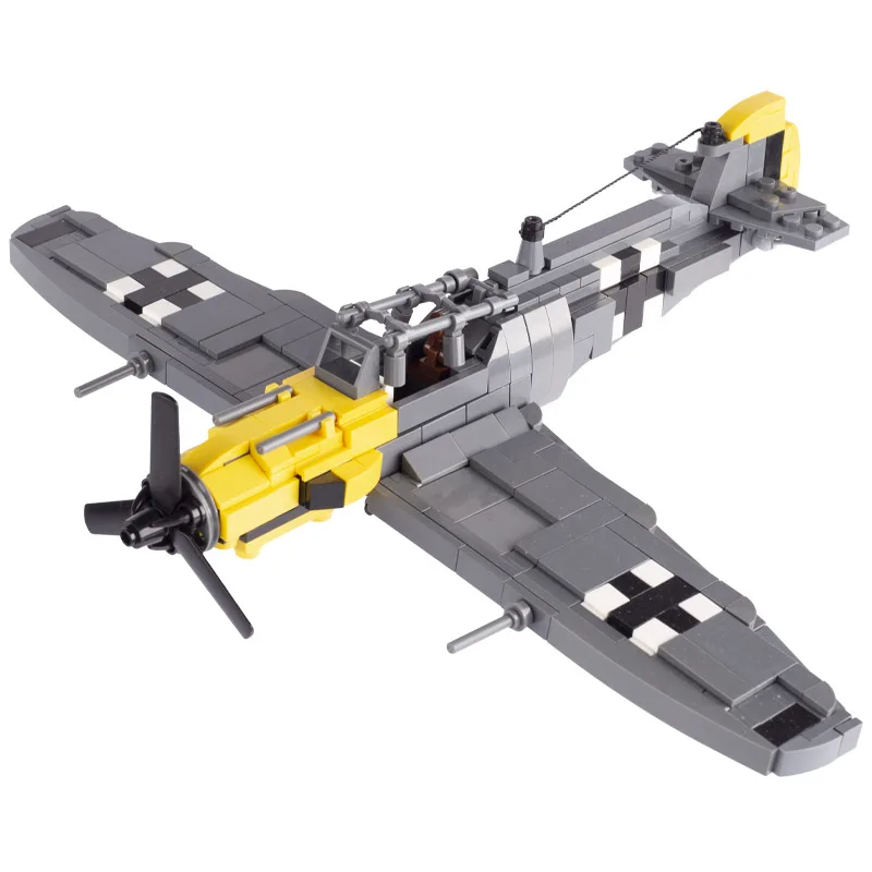 

Mini Action Figure Accessory Germany Bf-109 Fighter Building Blocks Toys