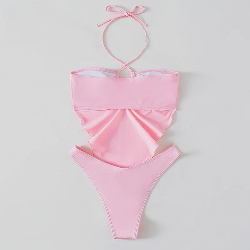 Комплект бикини Prowow женский из двух предметов пикантный розовый купальный