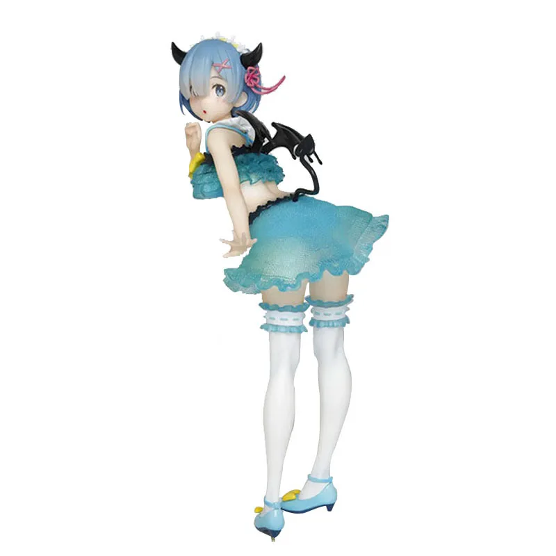 

21CM Anime Figure Re:Life In A Different World From Zero Rem Sexy Little Devil Skirt Model Dolls Toy Gift Collect Boxed Ornament