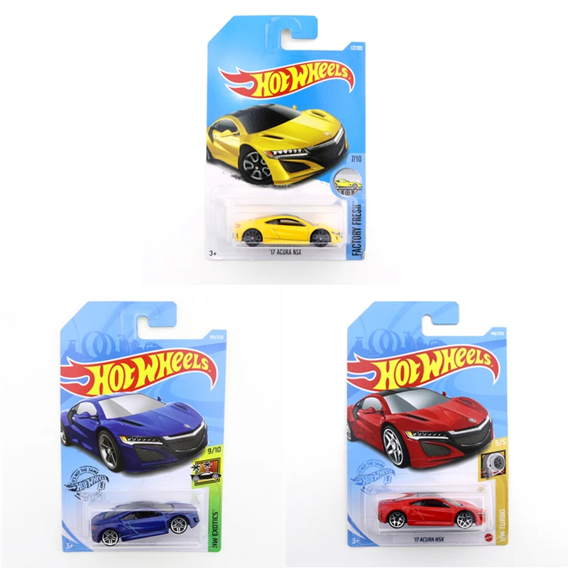 

2021-148 Original Hot Wheels Mini Alloy Coupe 17 ACURA NSX 1/64 Metal Diecast Model Car Kids Toys Gift