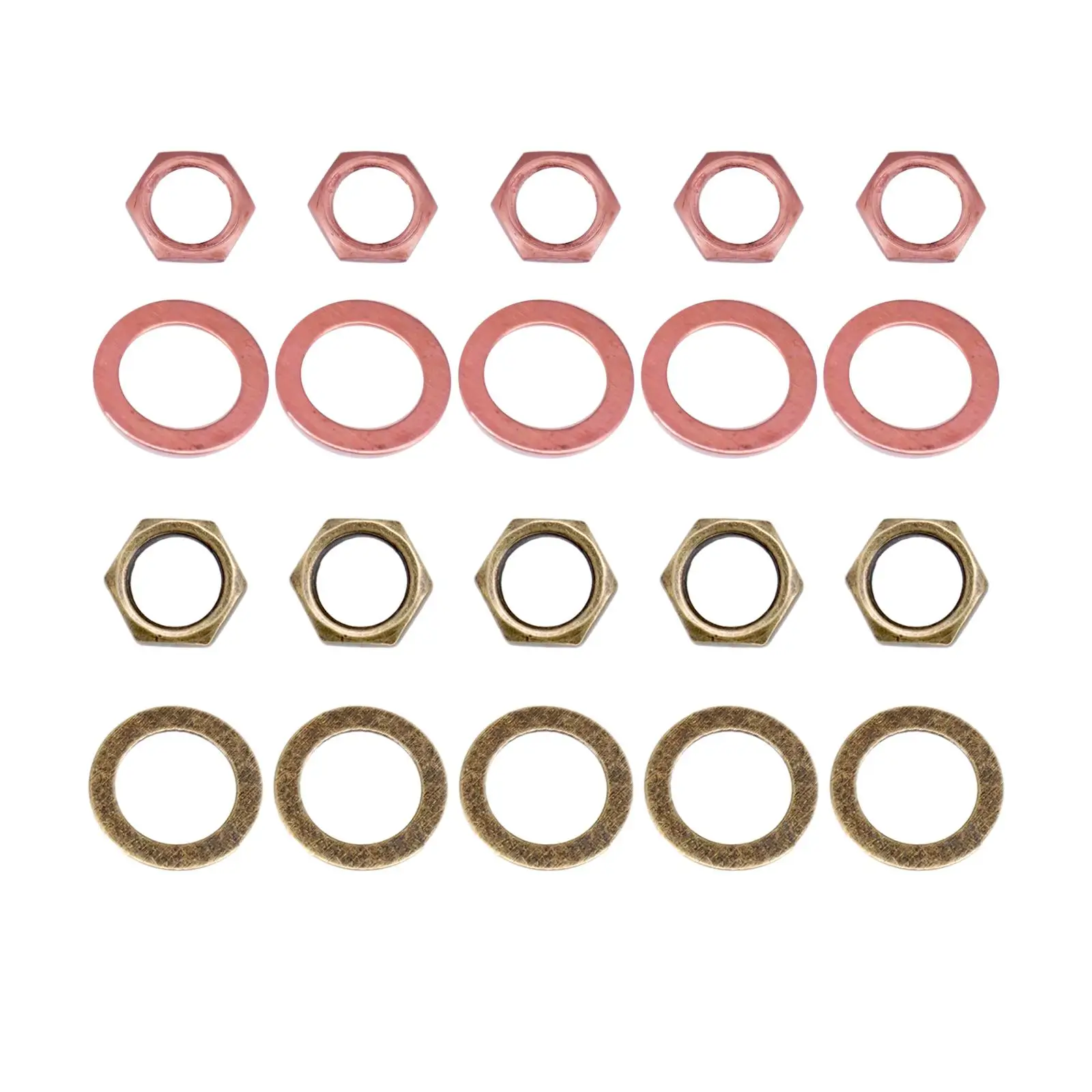 

Replacement Guitar Hex Nut Washer Set Guitar Jack Nuts for Electric Bass Jack Accessory