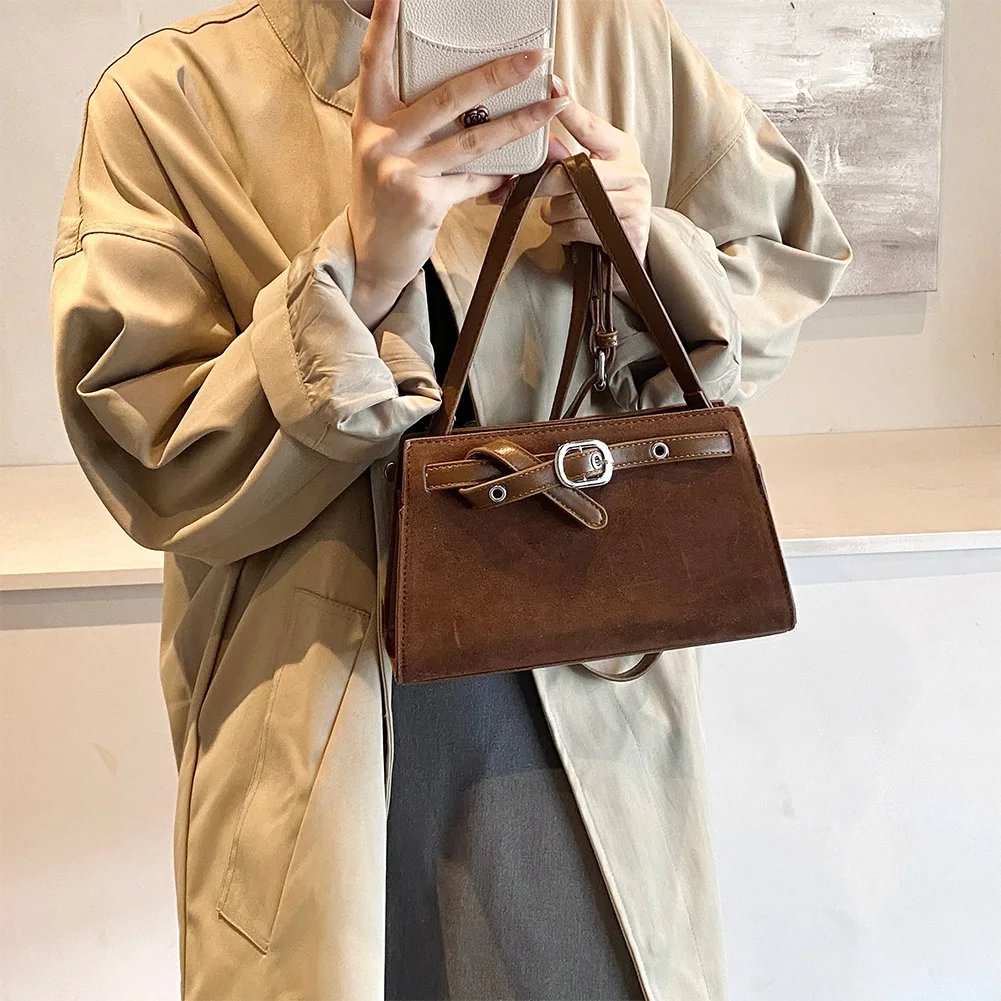 Женская замшевая сумка-мессенджер с застежкой-молнией сумка через плечо