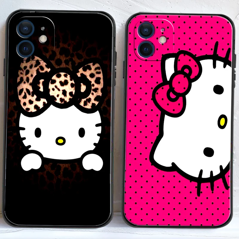 

Hello Kitty Cartoon Kawaii Phone Cases For iPhone 11 12 Pro MAX 6S 7 8 Plus XS MAX 12 13 Mini X XR SE 2020 Coque Funda Soft TPU