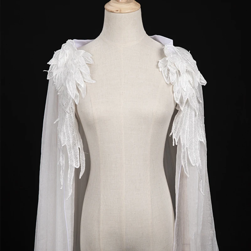 Накидка Hanfu с перьями на плече Длинная женская традиционная китайская одежда