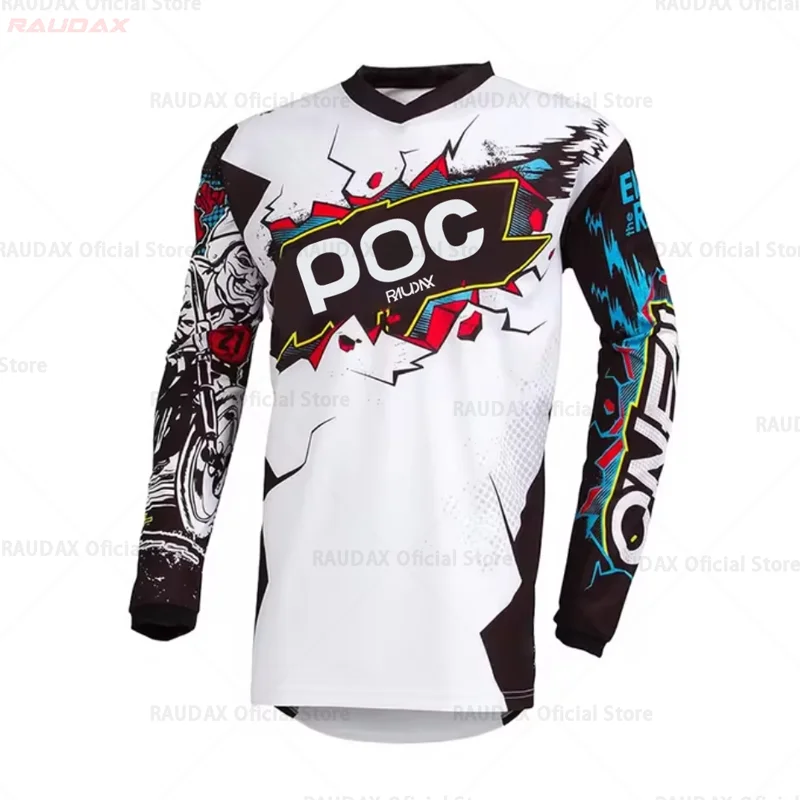 Downhill Jersey for Motorcycle RAUDAX POC MTB BMX Mountain Bike Enduro Motocross Moto Racing Free Shipping
