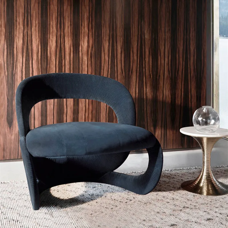 

Nordic Art Acrylic Leisure Chair Creative Designer Living Room Fabric Craft Armchair Small Sofa Internet Celebrity Shop New