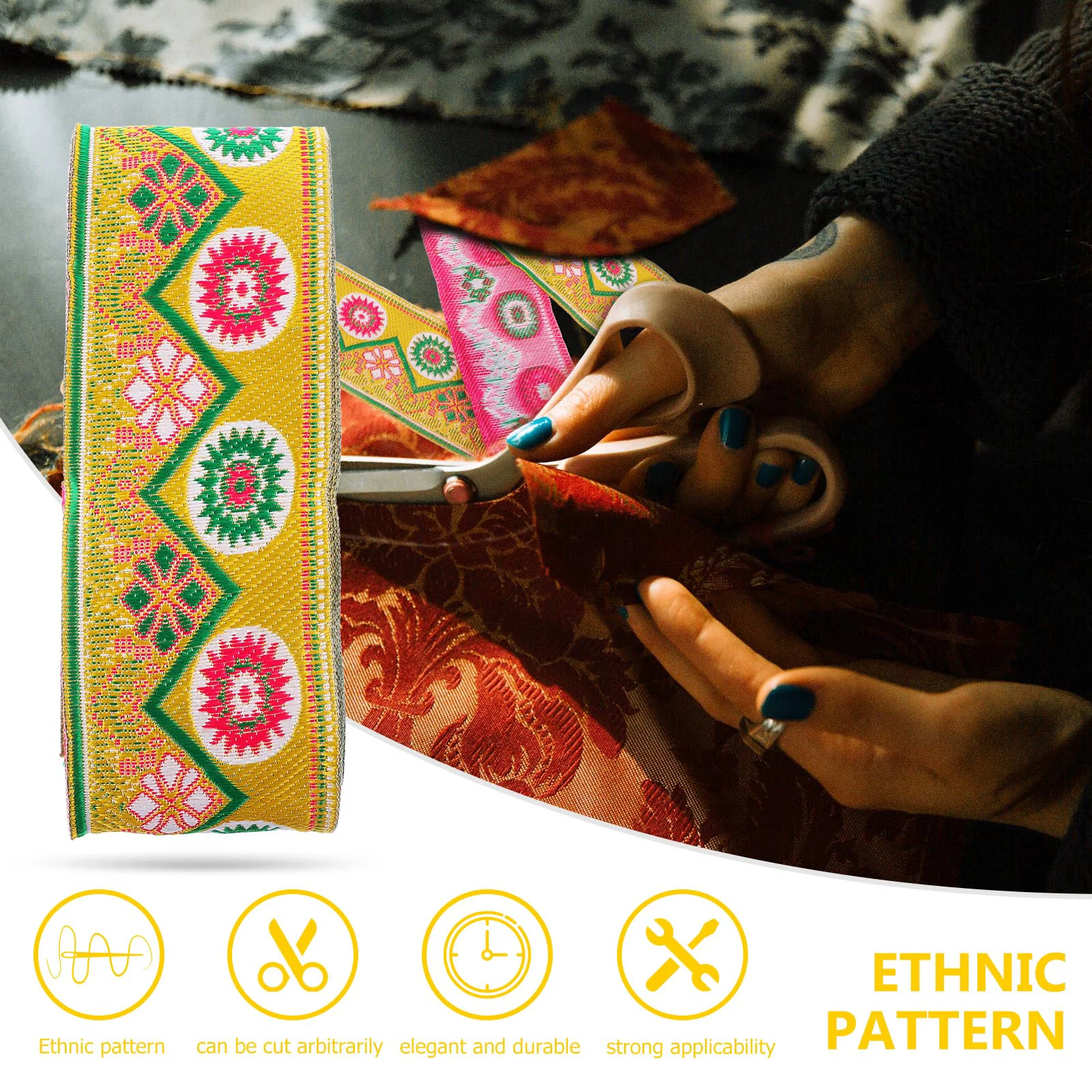 Ткань для плетения вышитая кружевная лента винтажный декор платье этническая