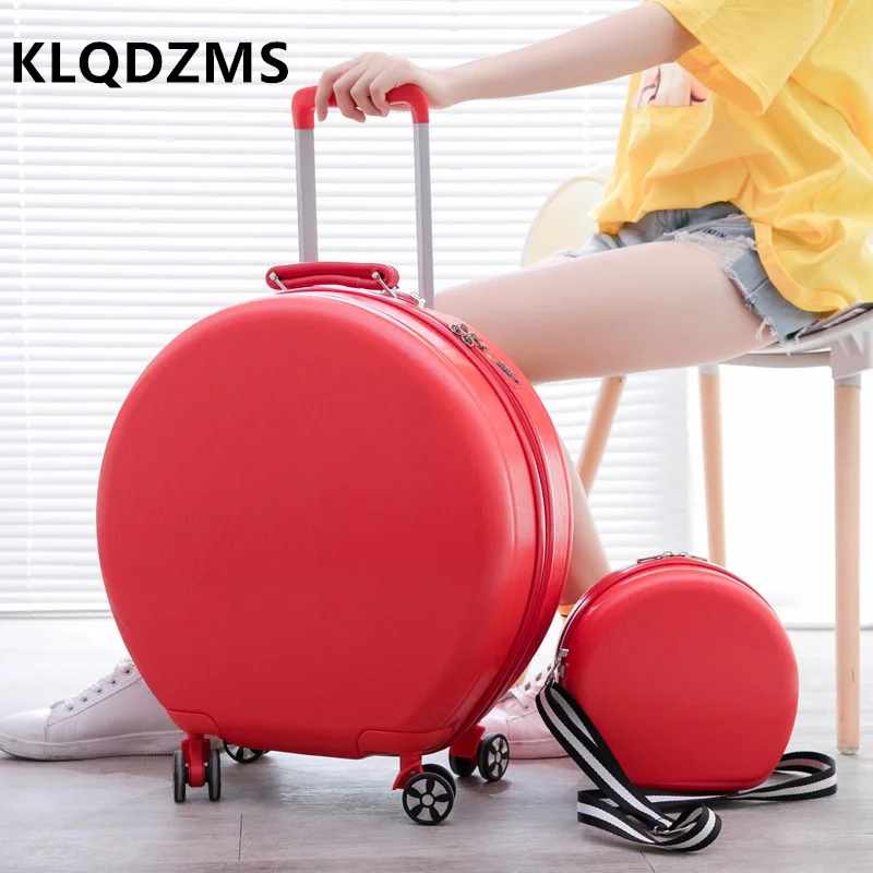 

KLQDZMS 18" Inch New Small Men and Women Boarding Password Luggage Silent Universal Wheel Suitcase Portable Hand Makeup Bag