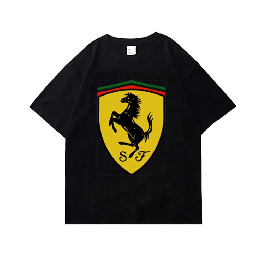 Ferrari T Shirt For Men Women 100% Cotton Casual Top 2023 Best Selling Short Sleeve T-shirts Boy's Girl's Summer Clothing