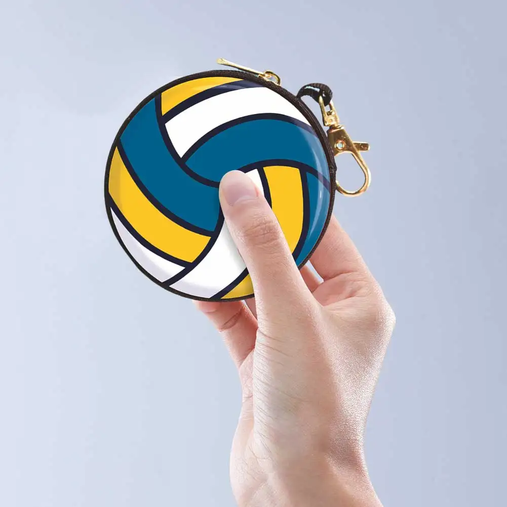 Кошелек для мелочи в форме шара маленький бумажник на молнии с рисунком из