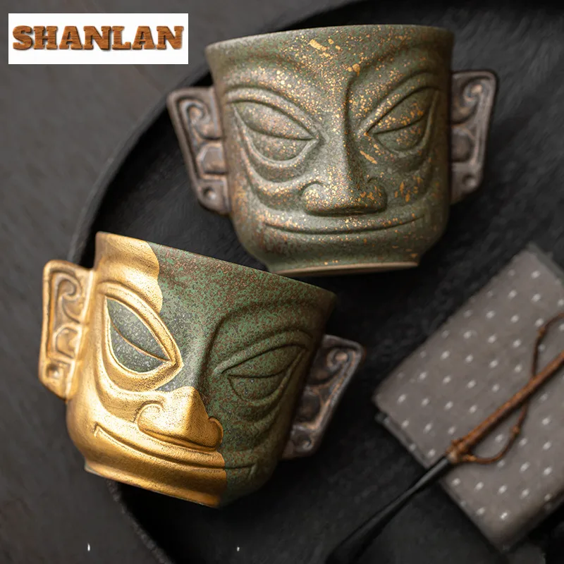 Китайская маска Sanxingdui керамическая чайная чашка персональная мастер-чашка