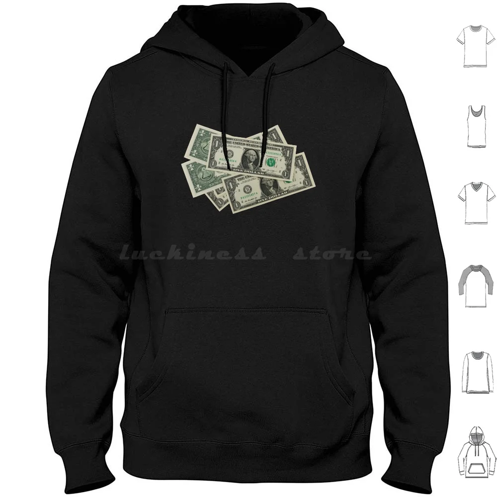 

One Dollar Bill Hoodies Long Sleeve One Dollar Bill Money Banknotes Dollar One Dollar Currency Usa America