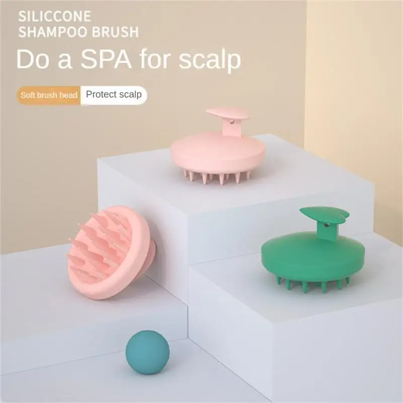 Щетка для массажа кожи головы мягкие силиконовые волосы используемые удаления