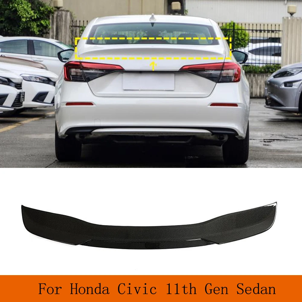 

Car Rear Sport Spoiler Wing Tail Splitter For Honda CIVIC 11TH Gen Sedan 2021 2022 Real Carbon Fiber Tuning Accessories