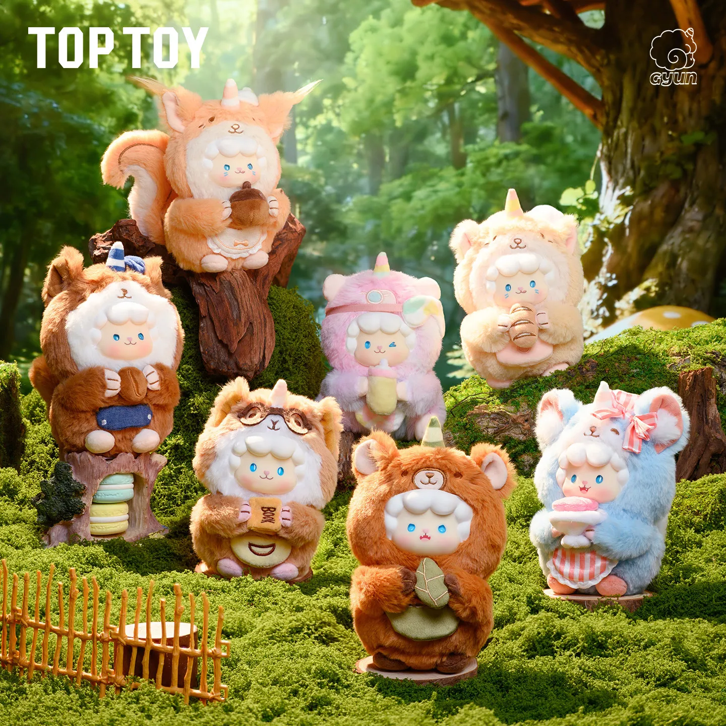 Фото TOPTOY Слепая коробка-сюрприз: Плюшевая кукла Gyun из серии «Друзья-грызуны» (Овечка), виниловая милая фигурка, настольное украшение, коллекционный подарок №1