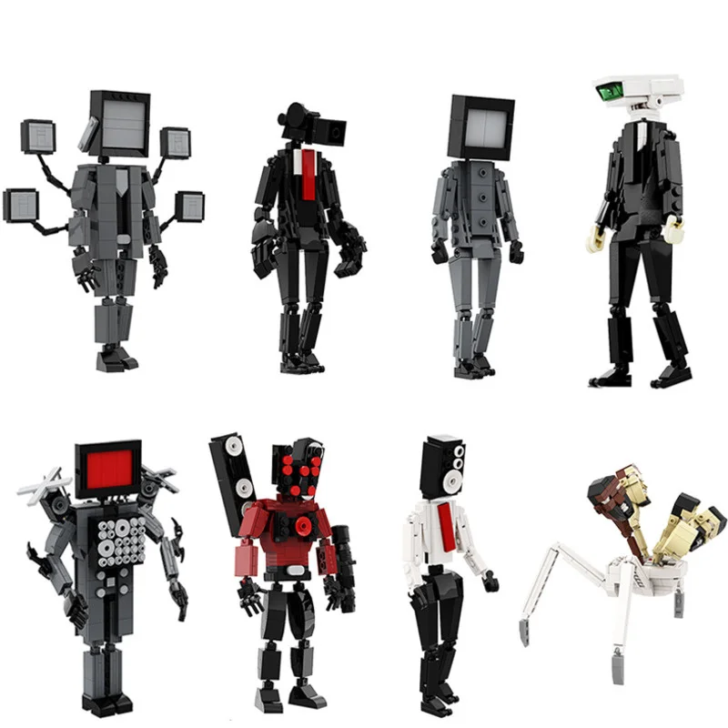 

Skibidi Toilet Blocks Cameraman TV Man Speaker Man Building Block Skibidi Toilet Brick Minifigure Game Figuras Plastic Doll