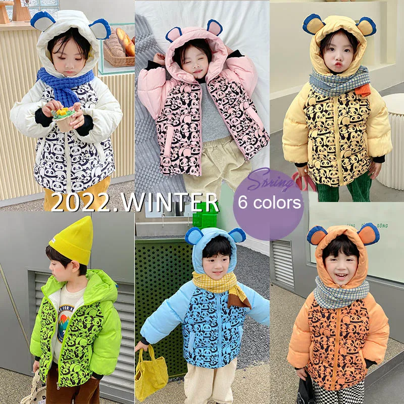 

Fashion Baby Girl Cotton Padded Jacket Winter Infant Toddler Patchwork Coat Boys Warm Thicken Outerwear Baby Clothes Kids Outfit