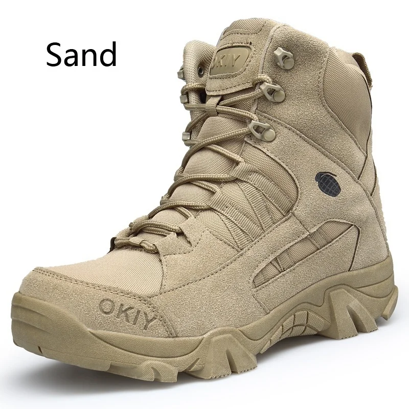 2022 safety shoes Men's Military Tactical Boots Waterproof Hiking Combat Army Side Zip work 40-46 | Обувь