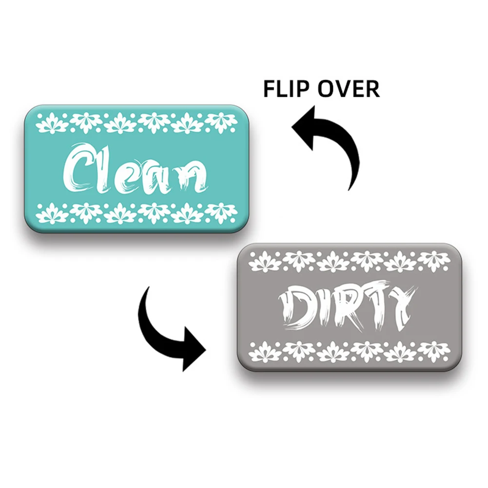 

Machine Sticker Status Mark 2Pcs Dishwasher Double Sided Home Decor Identification Sticker Magnetic Fridge Magnet