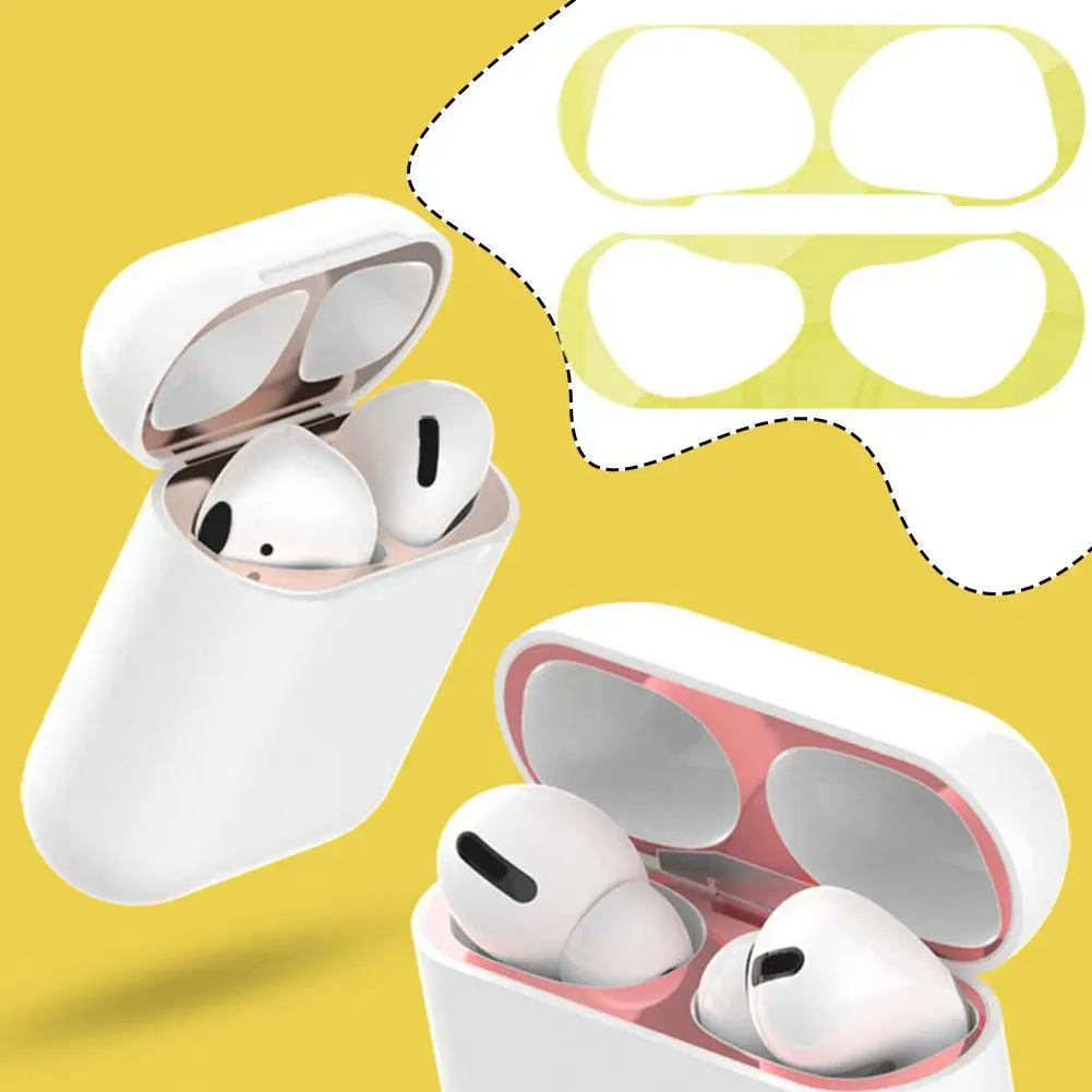 Фото Пылезащитный чехол для Apple AirPods 2 1, наклейка на коробку, пылезащитная внутренняя защитная пленка для наушников Air Pods 1 2, наклейки на крышку №1