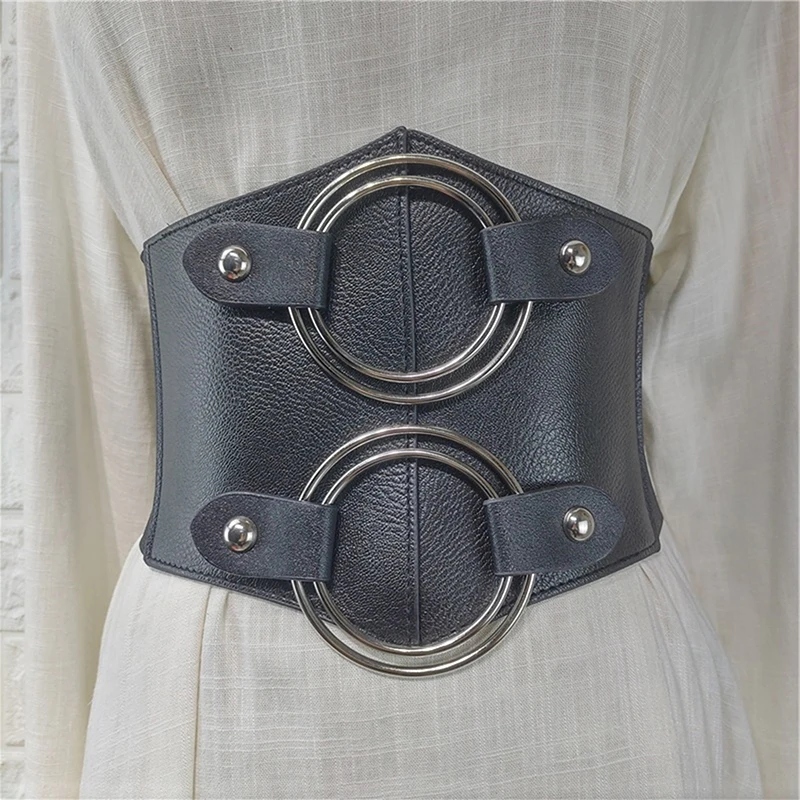 

Designer Belts For Women High Quality 2022 Wide Elastic Corset Belt Punk Stretch Dress Cummerbunds Pu Leather Skirt Belts