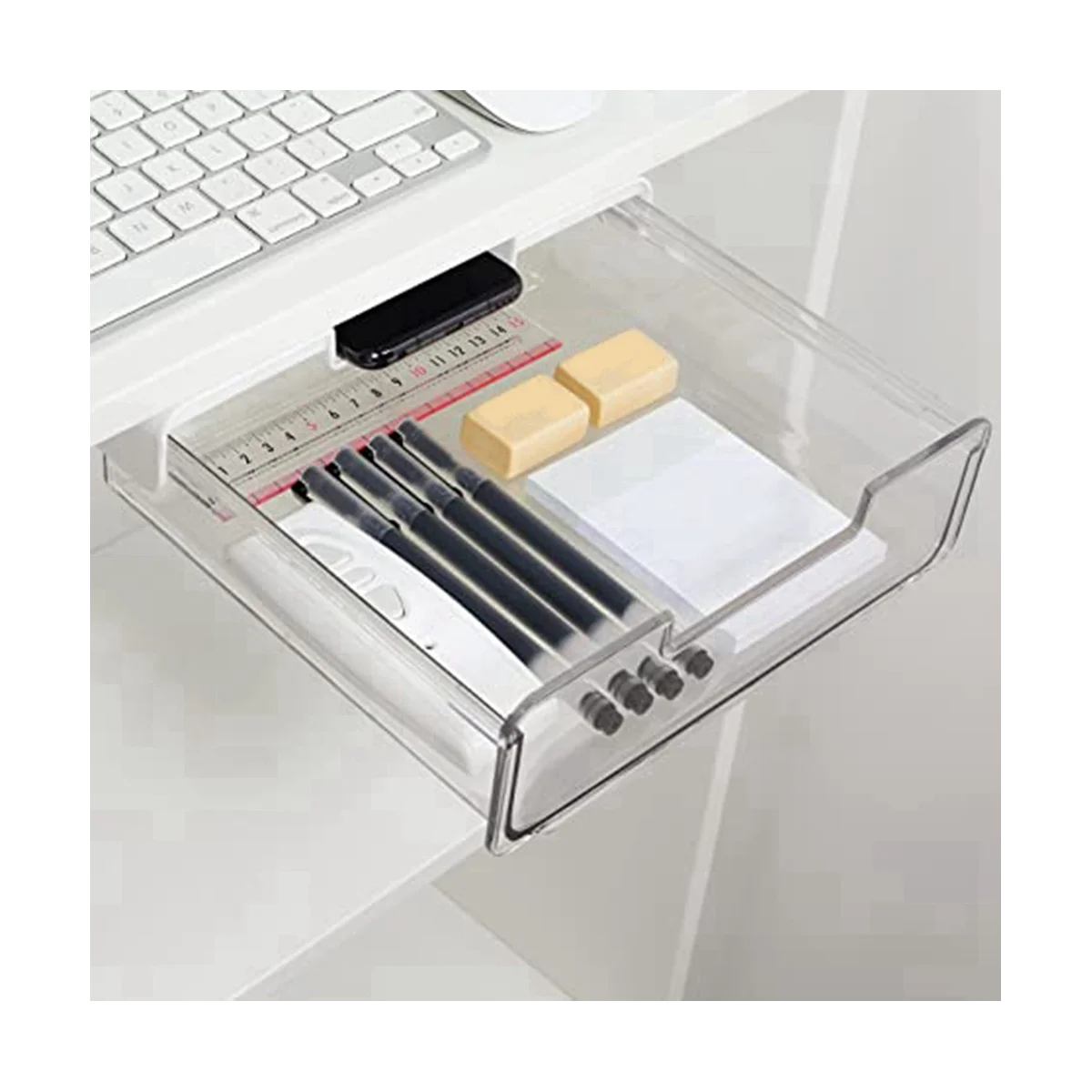 

Under Desk Drawer Slide Out Clear Plastic Under Desk Storage Office Drawer Tray Under Desk Tray Desk Drawer Accessory