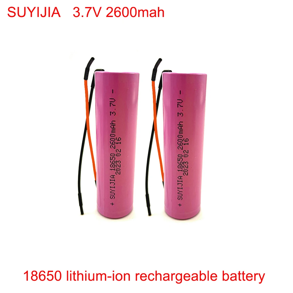 

Original 18650 Lithium-ion Battery 3.7V 2600mAh for Instrumentation Model Aircraft Electric Shaver Flashlight DIY Battery