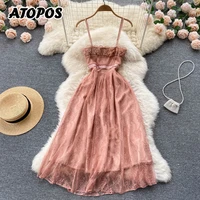 atopos sexy sweet tube top sling dress summer women elegant party dresses chic sundress beach vestidos female clothes 2022