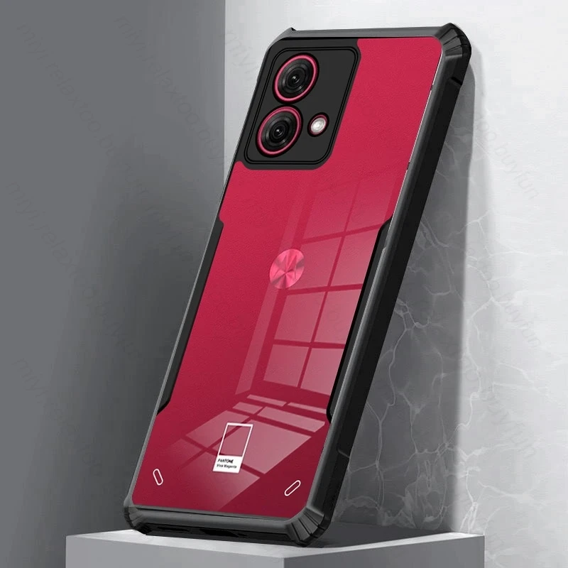 Прозрачный акриловый противоударный чехол повышенной прочности для Motorola Moto G84 5G