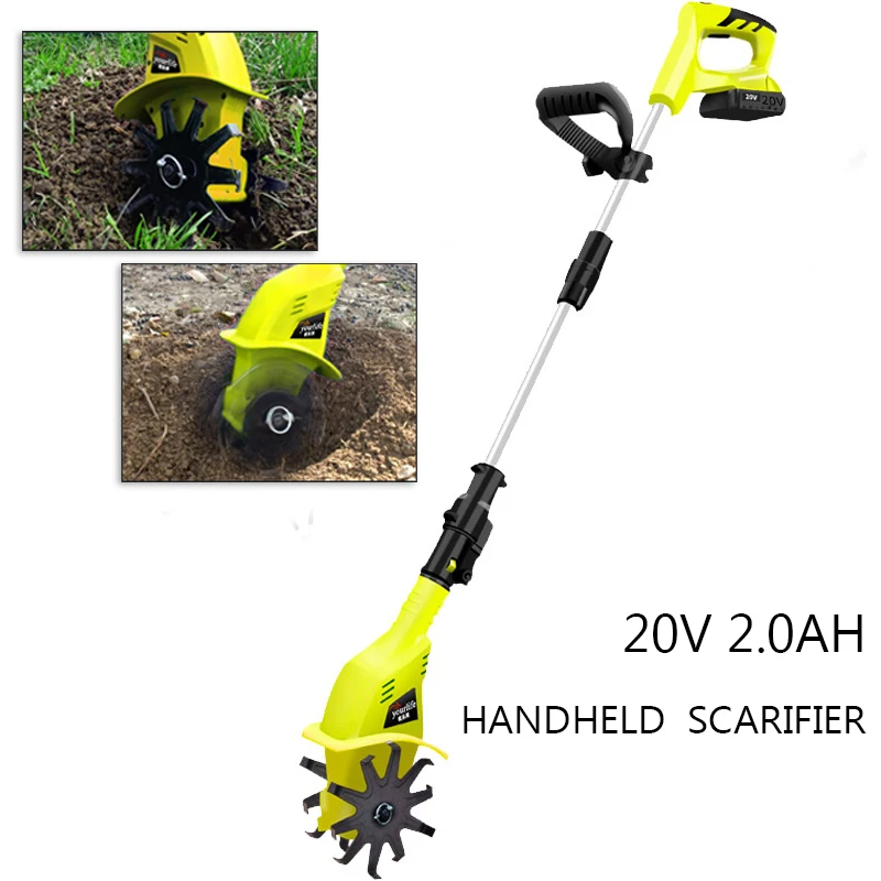 

Handheld Electric Weeder Ripper Lithium Battery Micro Tiller Hoe Rotary Tiller Cultivator Excavator 20V Cordless Garden Tools