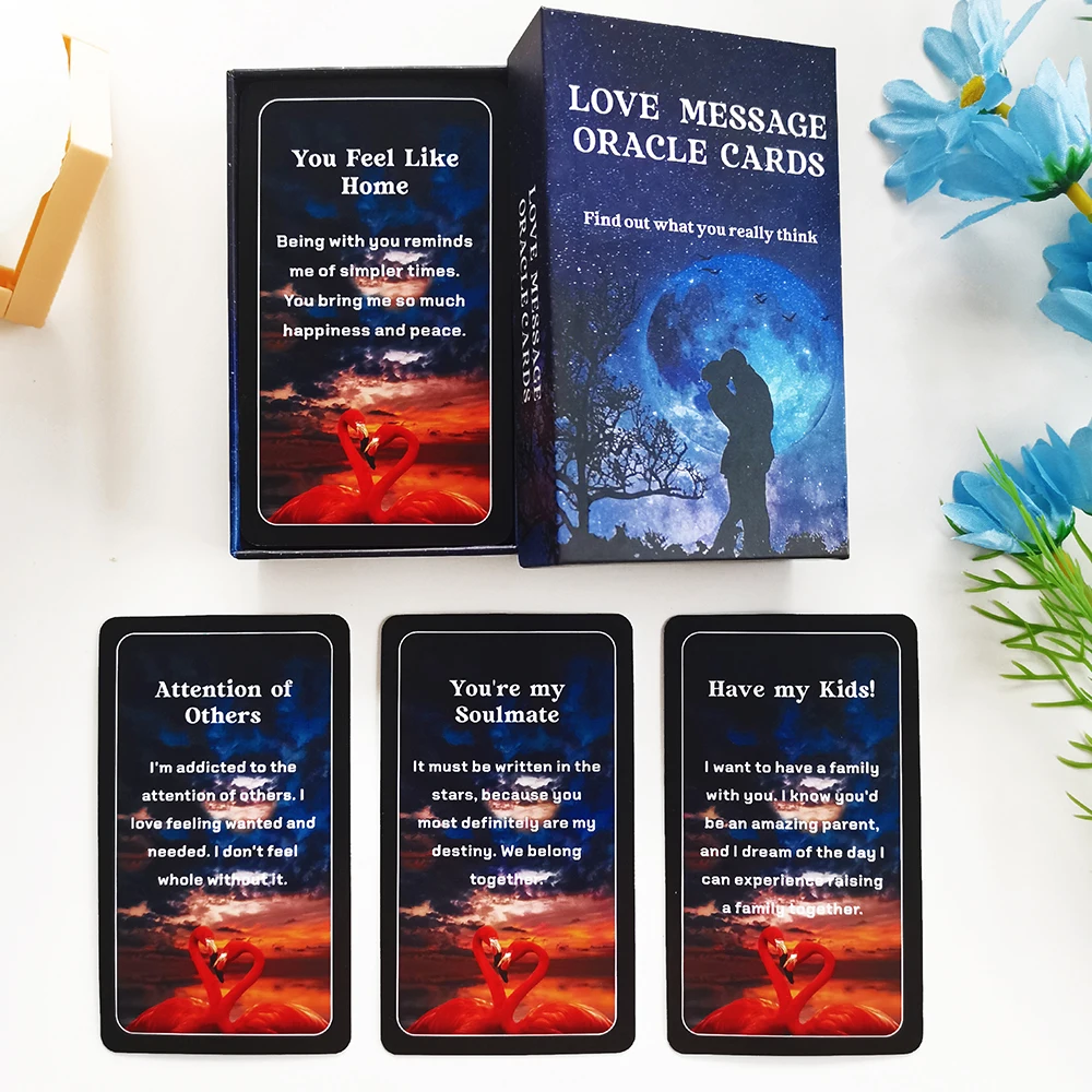 

12x7cm Love Message Oracle Cards in Box Tarot Deck Learning Prophecy with Meaning on It Good Quality Product Quick Delivery