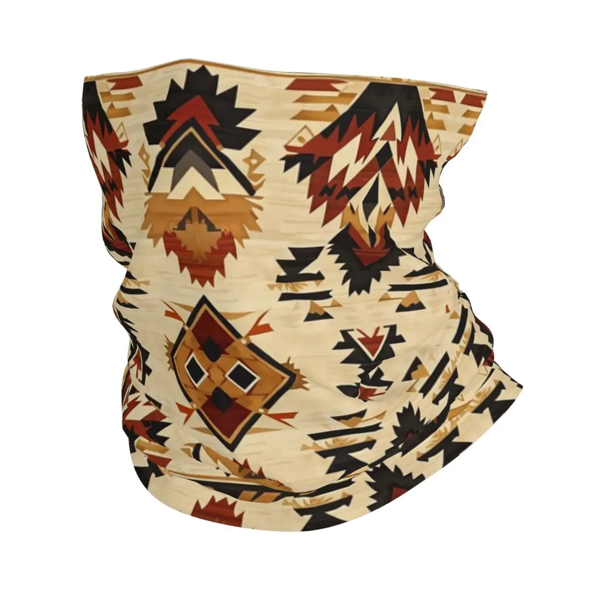 Индийская живопись индейский ацтекский этнический узор бандана на шею маска с