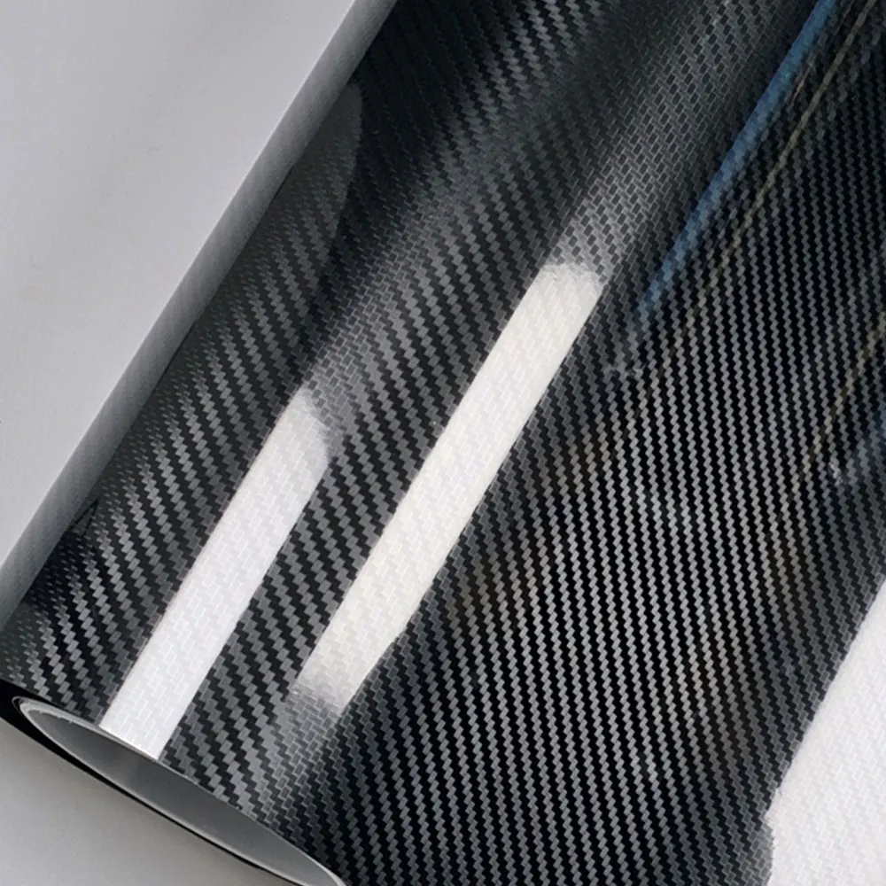 Пленка 5D из углеродного волокна для автомобиля блестящая черная Золотая