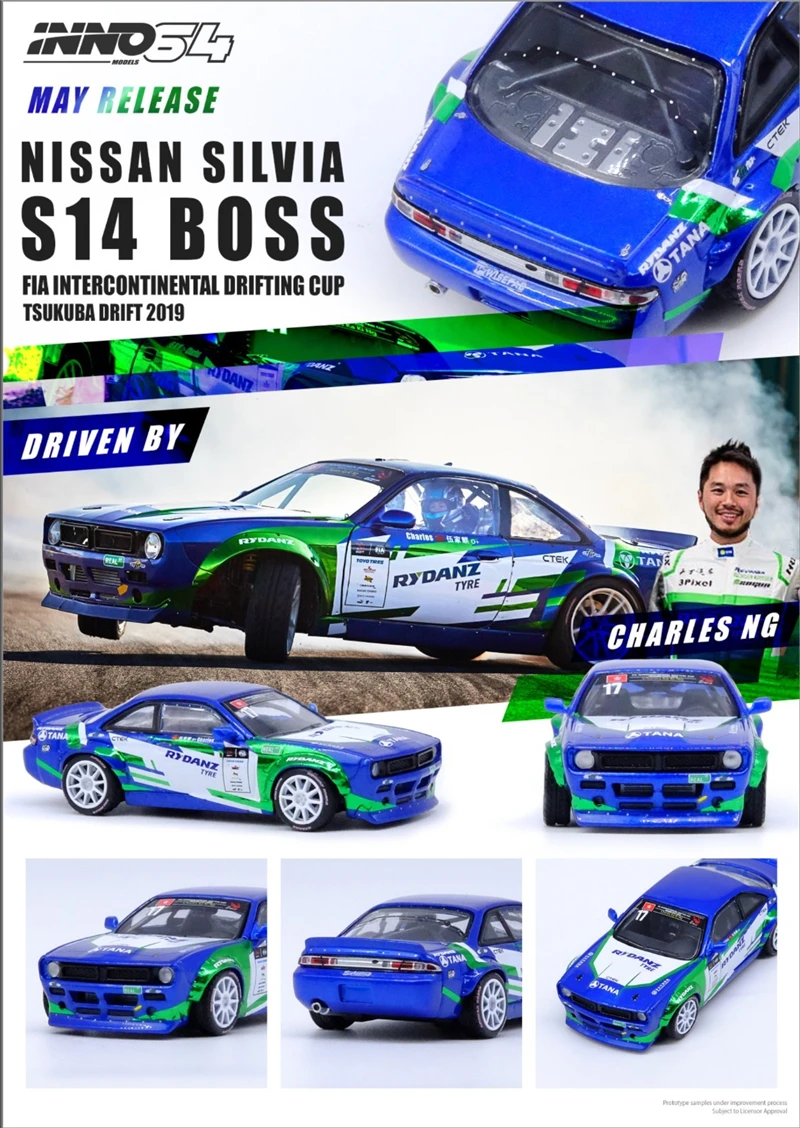 

INNO64 1:64 Alloy Car Model Nissan SILVIA S14 Drift Modification Collection Ornament Gift