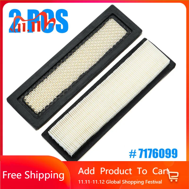 

2 Pcs Air Filter Kit Parts 7176099 For Loaders S510 S530 S550 S570 S590 S595 Stable Characteristics Accessories