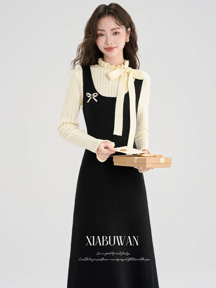 Лето Is Not Late Французское трикотажное платье-футляр Slim fit Base Inner Wear Юбка Детское