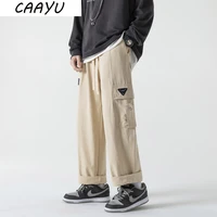 caayu mens cargo pants men fashion new hip hop joggers korean japanese streetwear trousers versatile male baggy khaki pants men