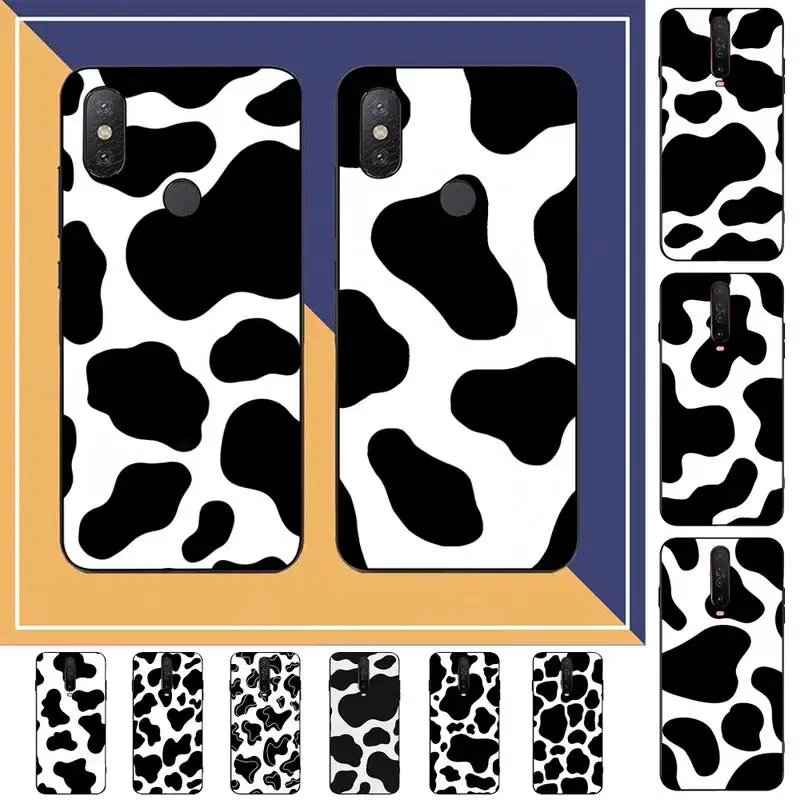 

White Black Cow Symbol Print Pattern Phone Case for Redmi Note 8 7 9 4 6 pro max T X 5A 3 10 lite pro