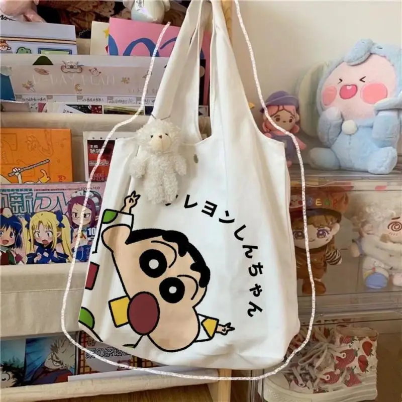 

Kawaii Crayon Shin-Chan Anime Hobby Canvas Bag Large Capacity Shoulder Bag Going Out Portable Storage Bag Shopping Bag Mummy Bag