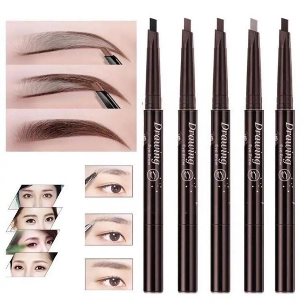 

Triangle Eyebrow Double-headed Eyebrow Pencil Automatic Pencil Rotation And Smudge-proof Sweat-proof Eyebrow Waterproof B8X1