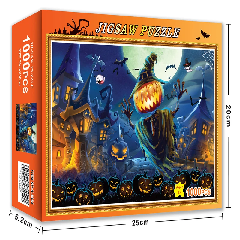 

1000 Pieces Thin Puzzle Halloween Ghost Paper Jigsaw 700*500mm Adult Gift Game Wholesale Festival Birthday Toy Brain Storm