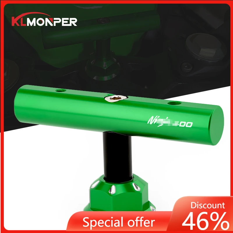 

For KAWASAKI NINJA 400 Modified Motorcycle Center Nut Extension Bracket Set GPS Navigation Phone Holder CNC Accessories Logo
