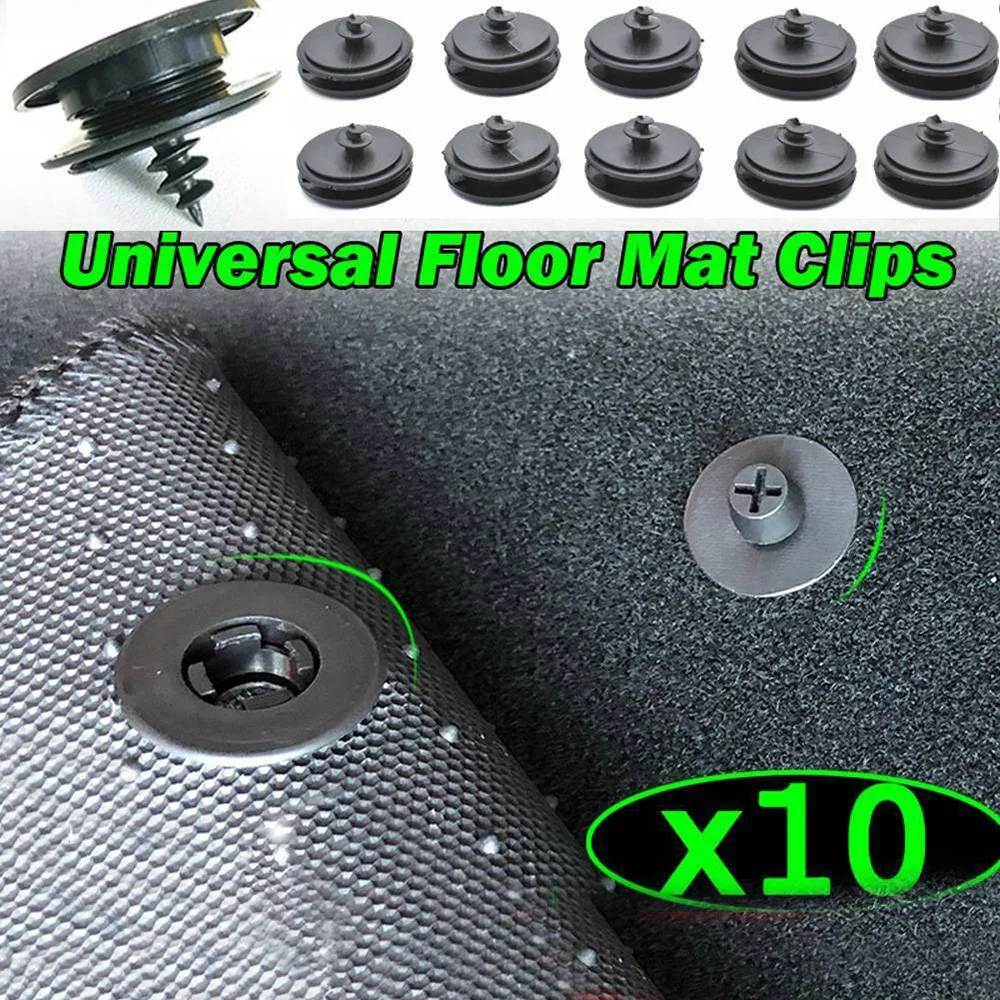 

10Sets Floor mat clips Universal Accessories Car Grips Replacement Carpet Retainer Fixing Holders Parts New Practical Durable