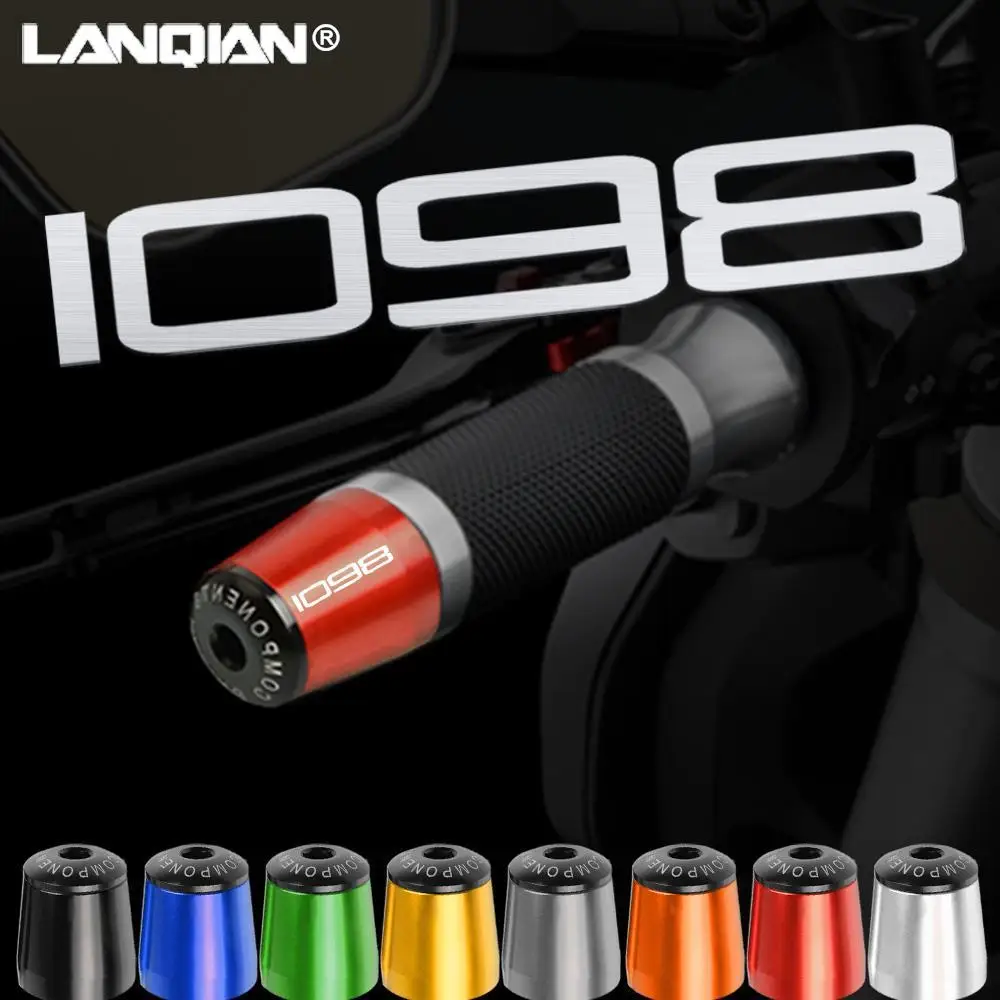 

Motorcycle Aluminum Handlebar Caps Handle Bar Grips Ends Plug For DUCATI 1098 S TRicolor 2007 2008 Accessories