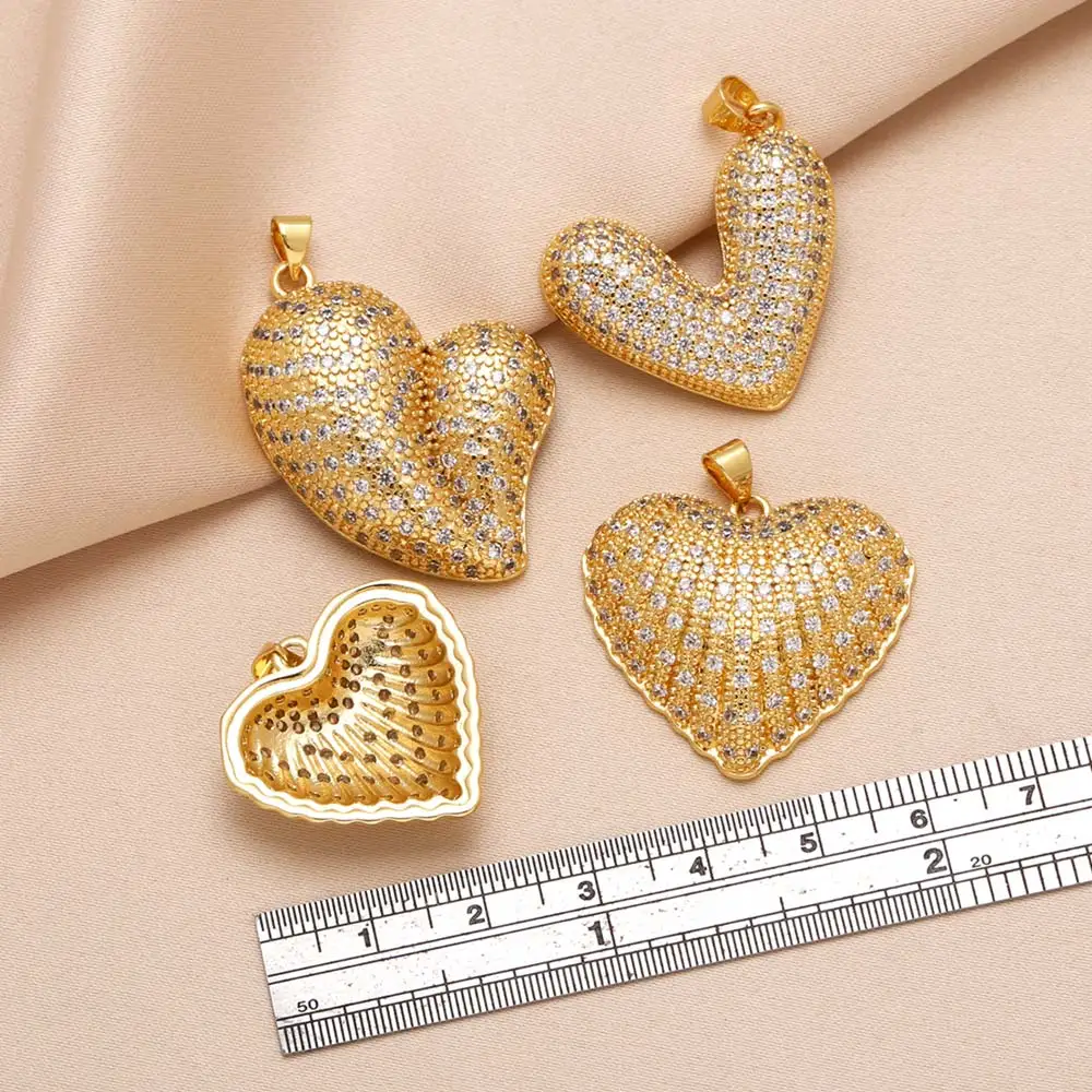 OCESRIO Модная белая подвеска в форме сердца с кристаллами для ожерелий медное