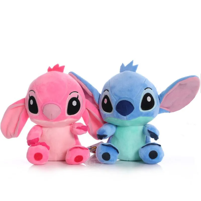 

Disney 12 -20 CM Cute Mickey Mouse Minnie Stitch Plush Toys Couple Standing Lilo & Stitch Cartoon Animal Stuffed Dolls Gifts